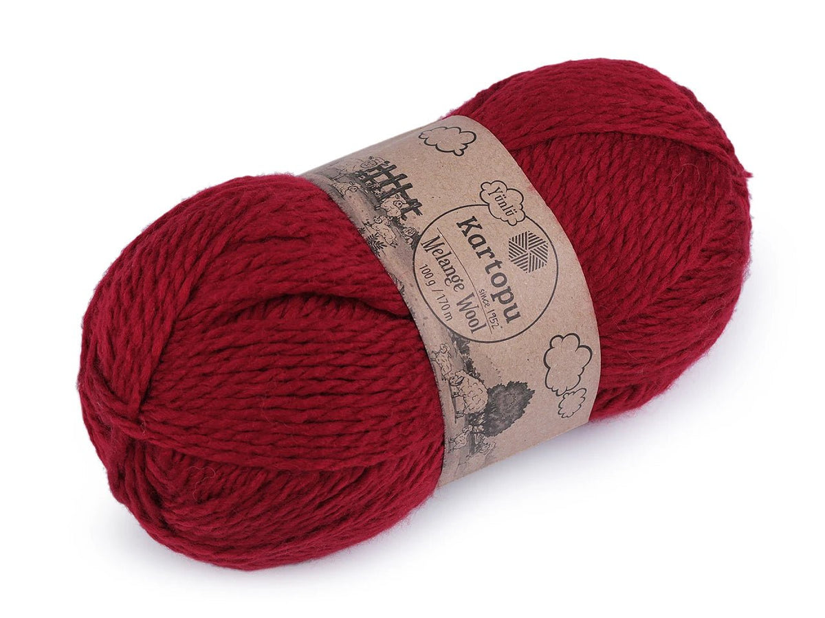 Kuva villalangasta KARTOPU MELANGE WOOL 100 g / 170 m – saatavilla verkossa Šarloten kankaat