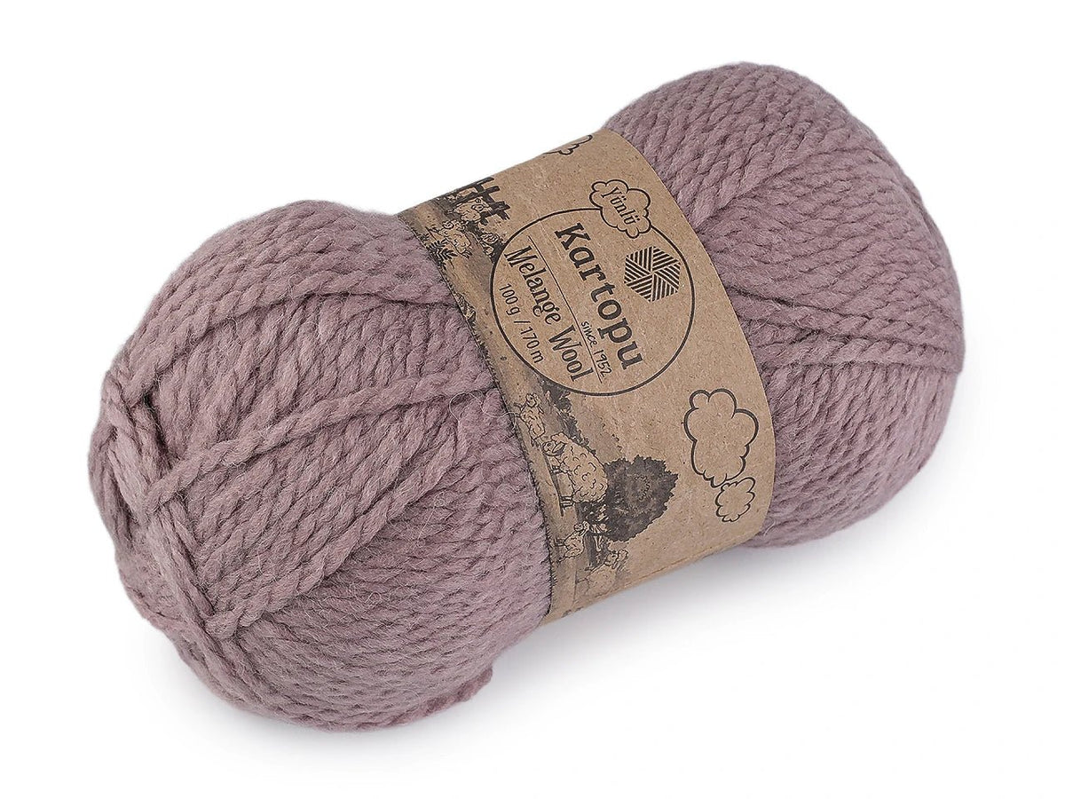 Kuva villalangasta KARTOPU MELANGE WOOL 100 g / 170 m – saatavilla verkossa Šarloten kankaat