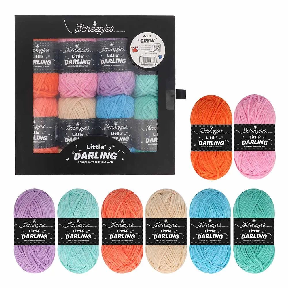 Image du lot de fils Scheepjes Little Darling, assortiment de couleurs 8×25 g – Farm Friends 24668 – disponible chez Šarlotes audumi