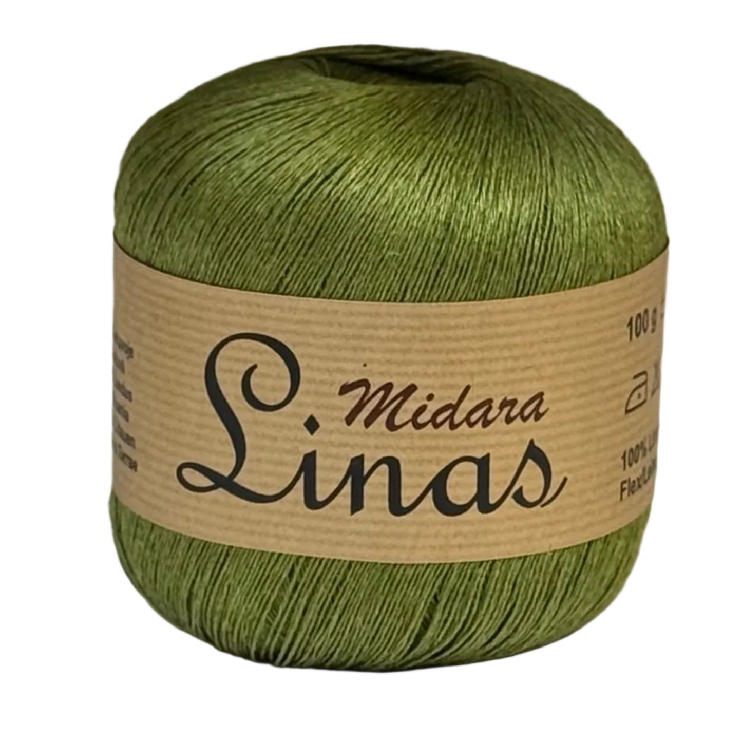 Image of Midara Linas yarn, linen threads – 100 g/ 600 m – available at Šarlotes audumi