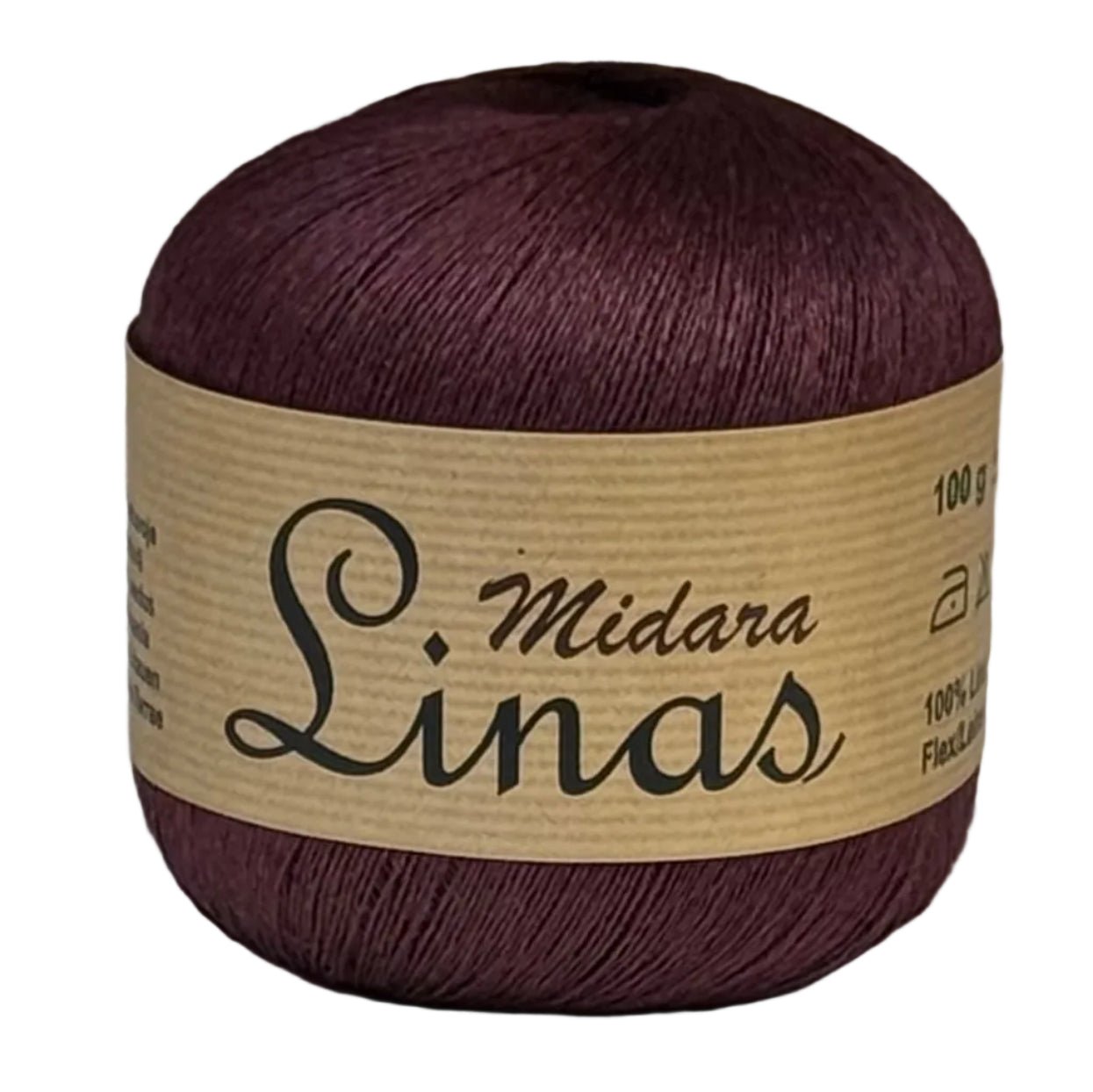 Image of yarn, linen threads Midara Linas – 100 g/ 600 m – available at Šarlotes audumi