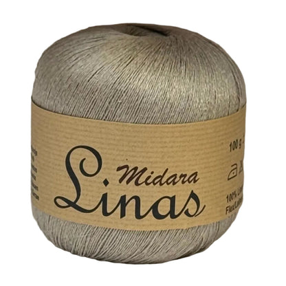 Image of Midara Linas yarn, linen threads – 100 g/600 m – available at Šarlotes audumi