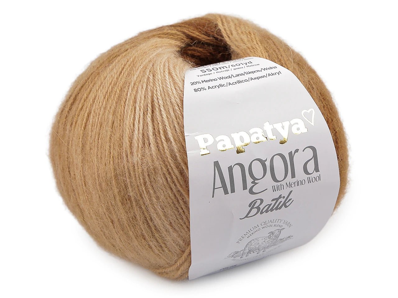 Kuva Papatya Angora Batik -langasta 100g / 550m – saatavilla Šarlotes audumi