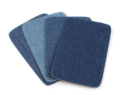 Kuva farkkukankaan silitysmerkistä 5,3 × 7,9 cm, 2 kpl – saatavilla verkossa Šarlotes audumi