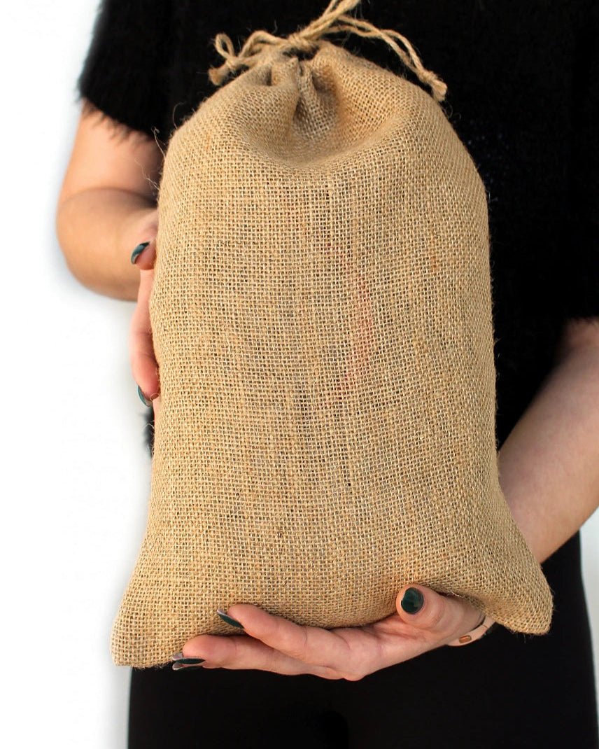 Sac en toile de jute non blanchie - 25x38 cm
