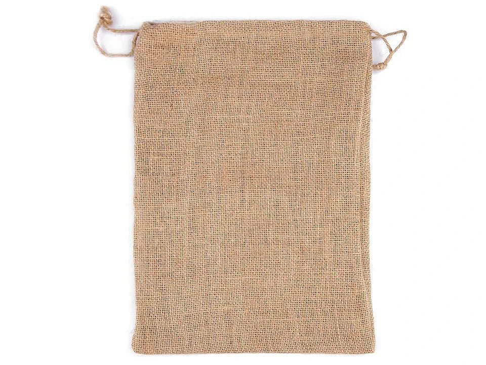 Sac en toile de jute non blanchie 25x38 cm