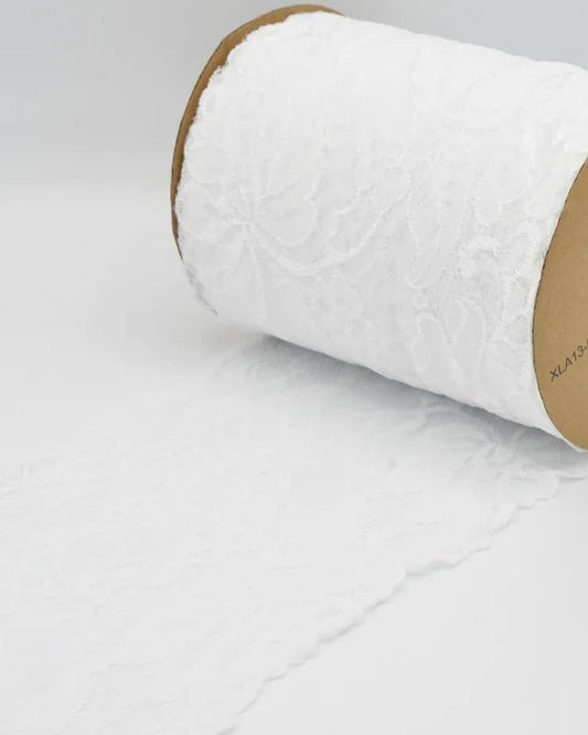 Elastic lace - 15 cm - white