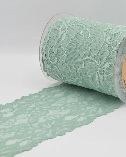 Elastic lace - 15 cm - mint