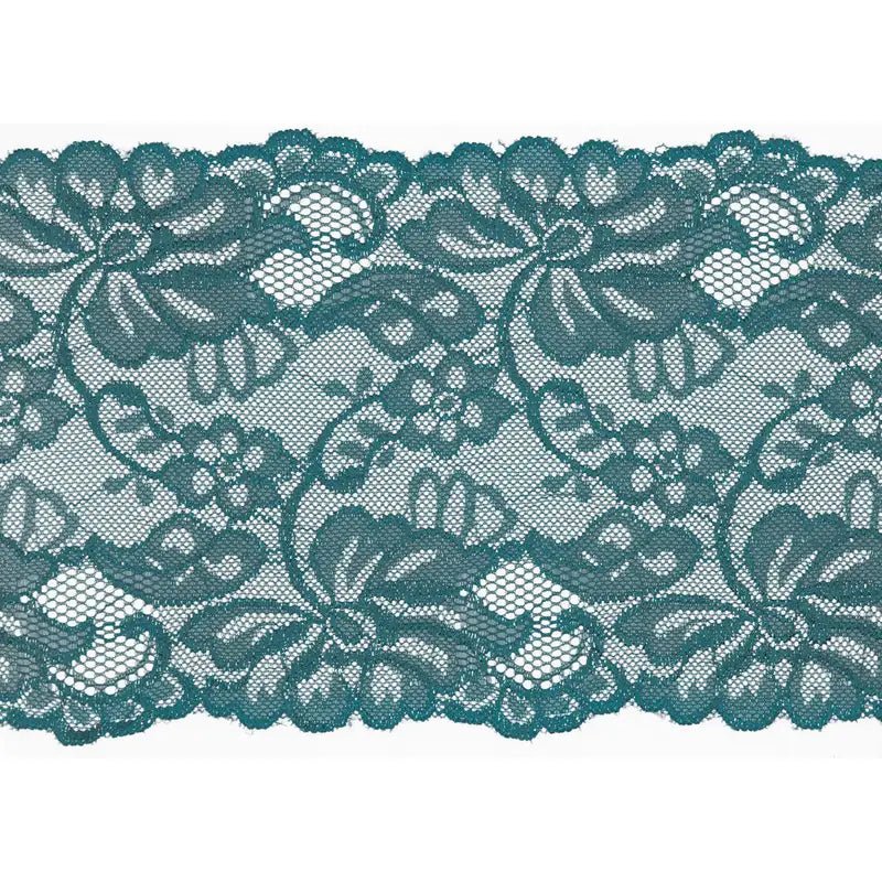 Image de dentelle élastique 15 cm - pétrole – disponible chez Šarlotes audumi
