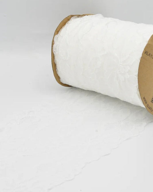 Elastic lace - 15 cm - milky white