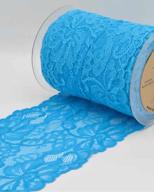 Elastic lace - 15 cm - turquoise
