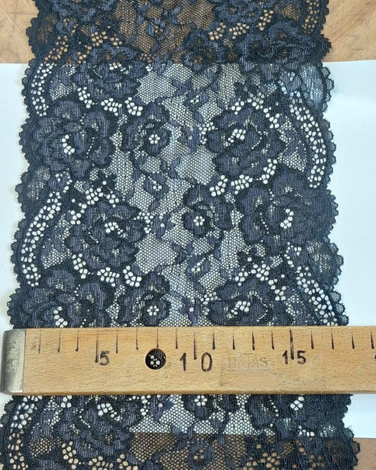 Kuva: joustava pitsi 18 cm - navy blue – saatavilla verkossa Šarlotes audumi