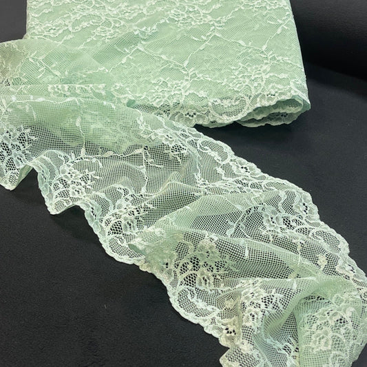 Image of Elastic Lace 20 cm - mint – available at Šarlotes audumi
