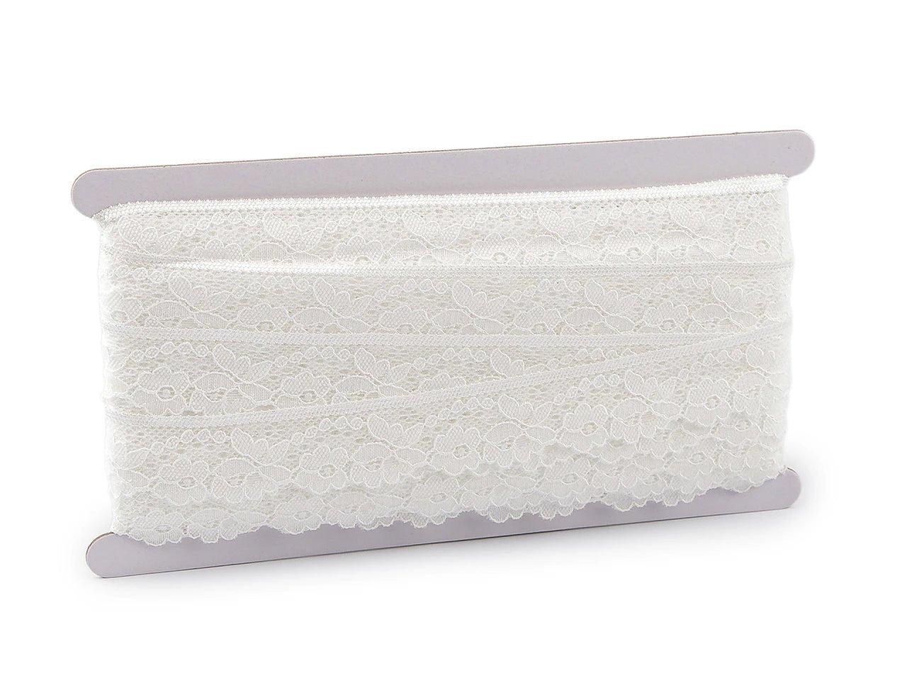 Image de dentelle élastique 2,8 cm - blanc chaud – disponible chez Šarlotes audumi