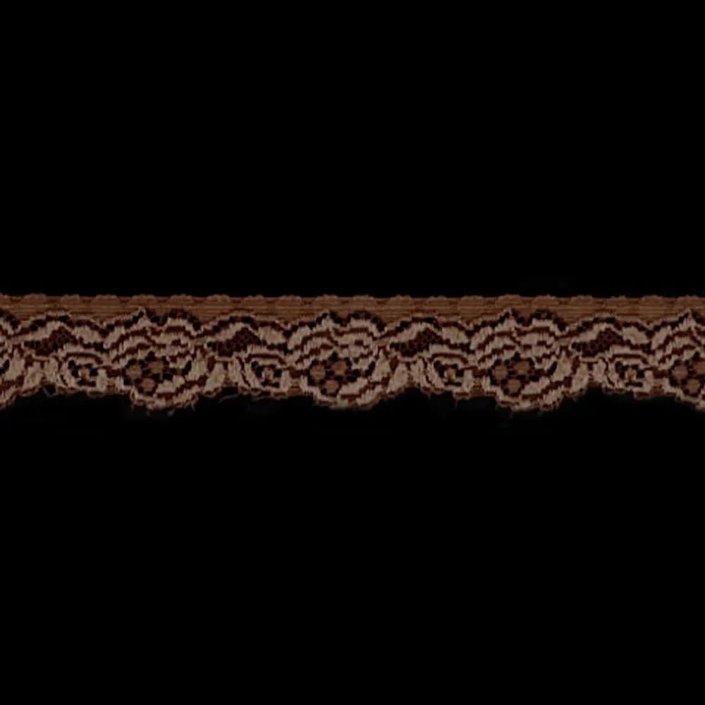 Image avec dentelle élastique 2,8 cm - chocolat – disponible chez Šarlotes audumi