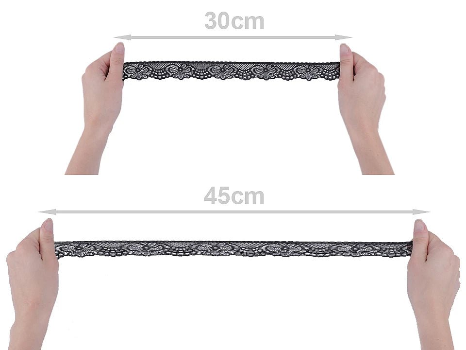 Image avec dentelle élastique 3 cm - noire – disponible chez Šarlotes audumi