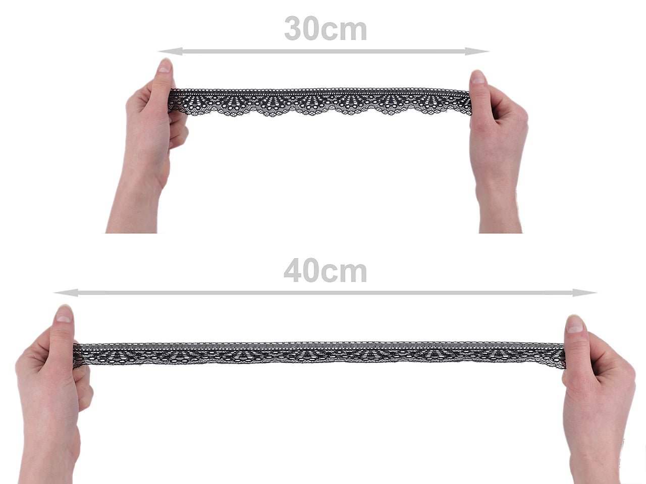 Image avec dentelle élastique 3 cm - noire – disponible chez Šarlotes audumi