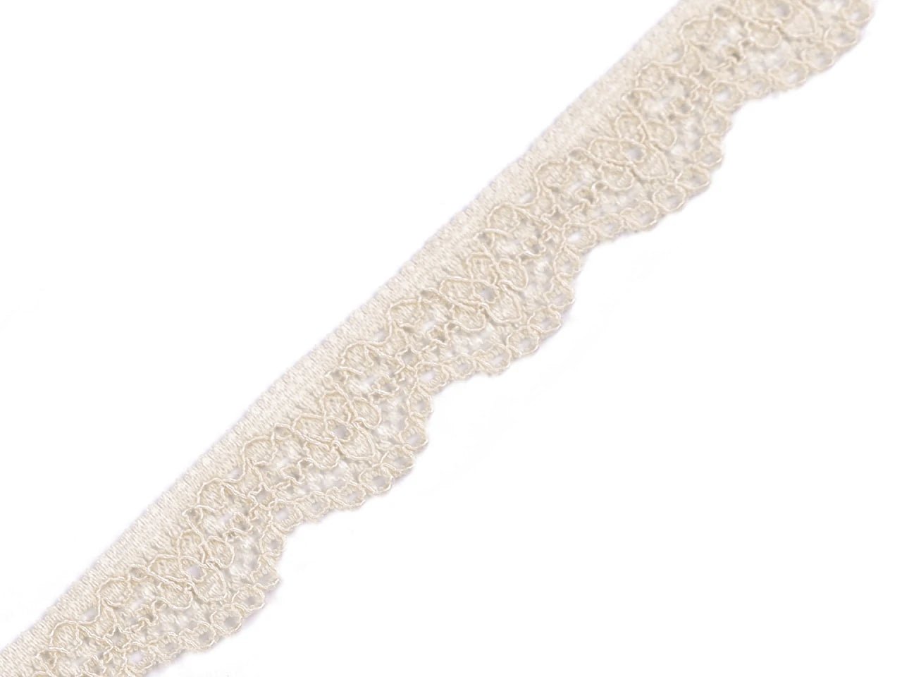 Dentelle en polyamide élastique - 1,6 cm couleur chair