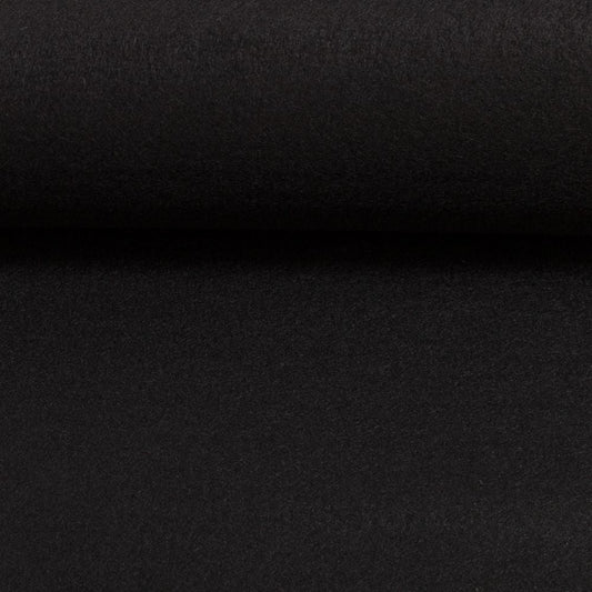 Felt fabric on rolls, 3 mm - black 550 g/m²