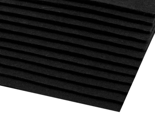 Image with felt sheet, 3 mm, 20x30cm - black – available at Šarlotes audumi