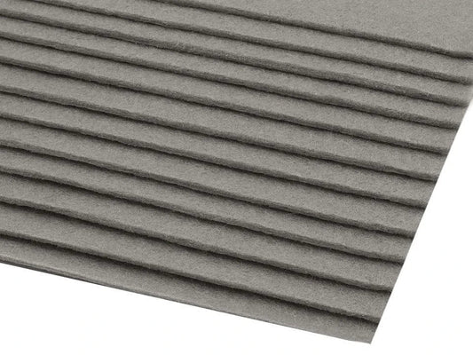 Image of Felt sheet, 3 mm, 20x30cm - grey – available at Šarlotes audumi