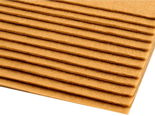 Image of Felt sheet, 3 mm, 20x30cm - warm brown – available at Charlotte's Fabrics