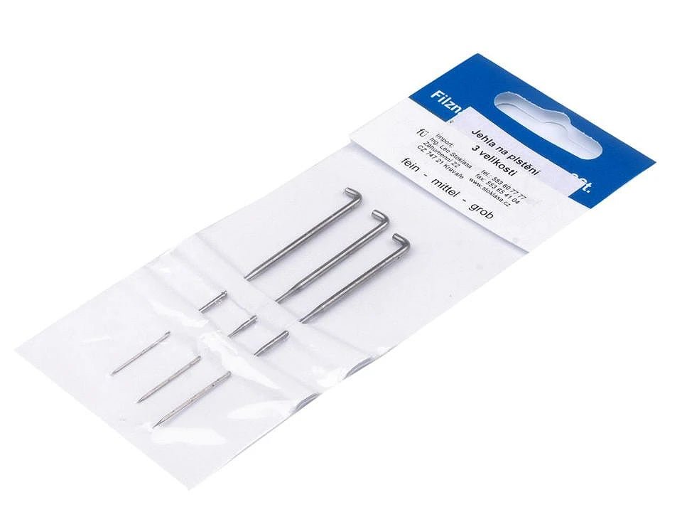 Felting needles (3 pcs, assorted sizes)