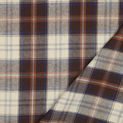 Flanelis - brūns ar zilu 150 g/m²