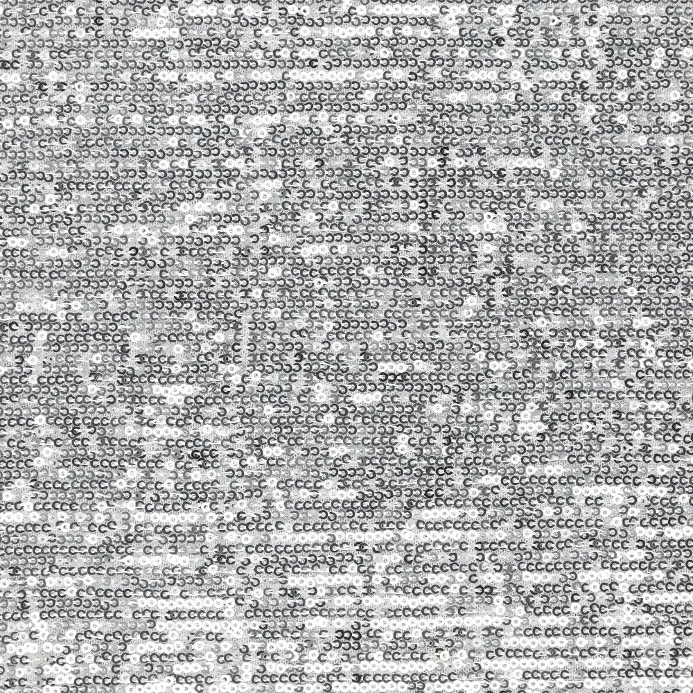 Tissu à paillettes argenté 285 g/m² – disponible chez Šarlotes audumi