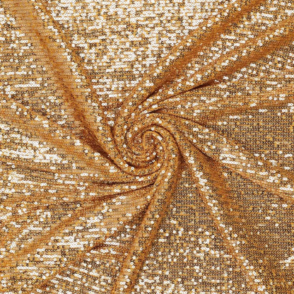 Image de tissu à paillettes - doré 285 g/m² – disponible chez Šarlotes audumi