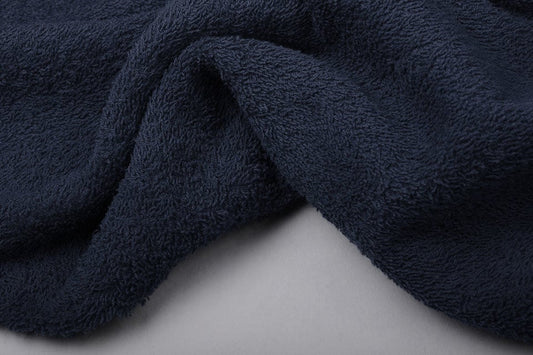 Tissu éponge - bleu foncé 350 g/m²