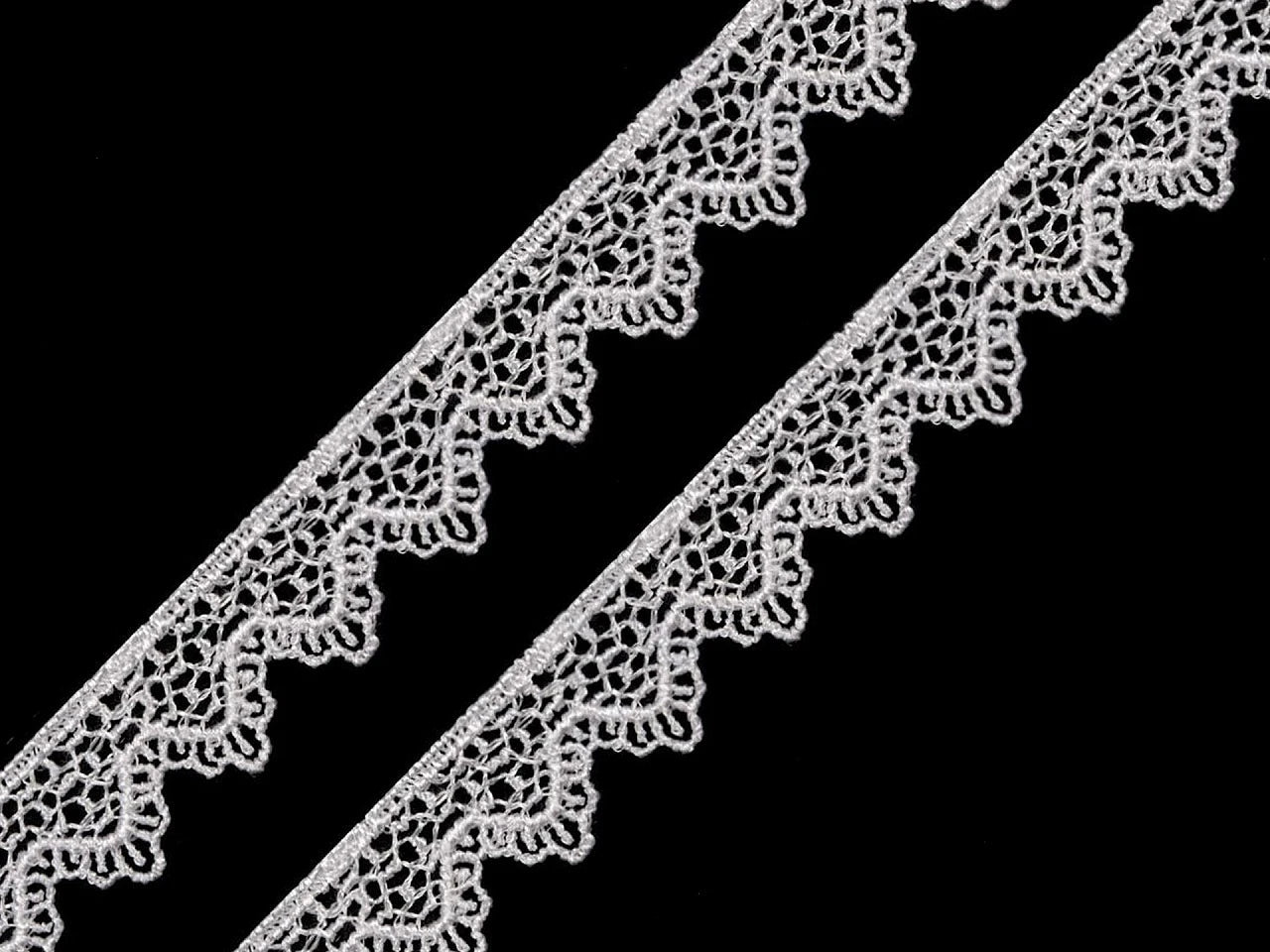 Attēls ar Gipūra mežģīne 17 mm - balta – pieejams Šarlotes audumi