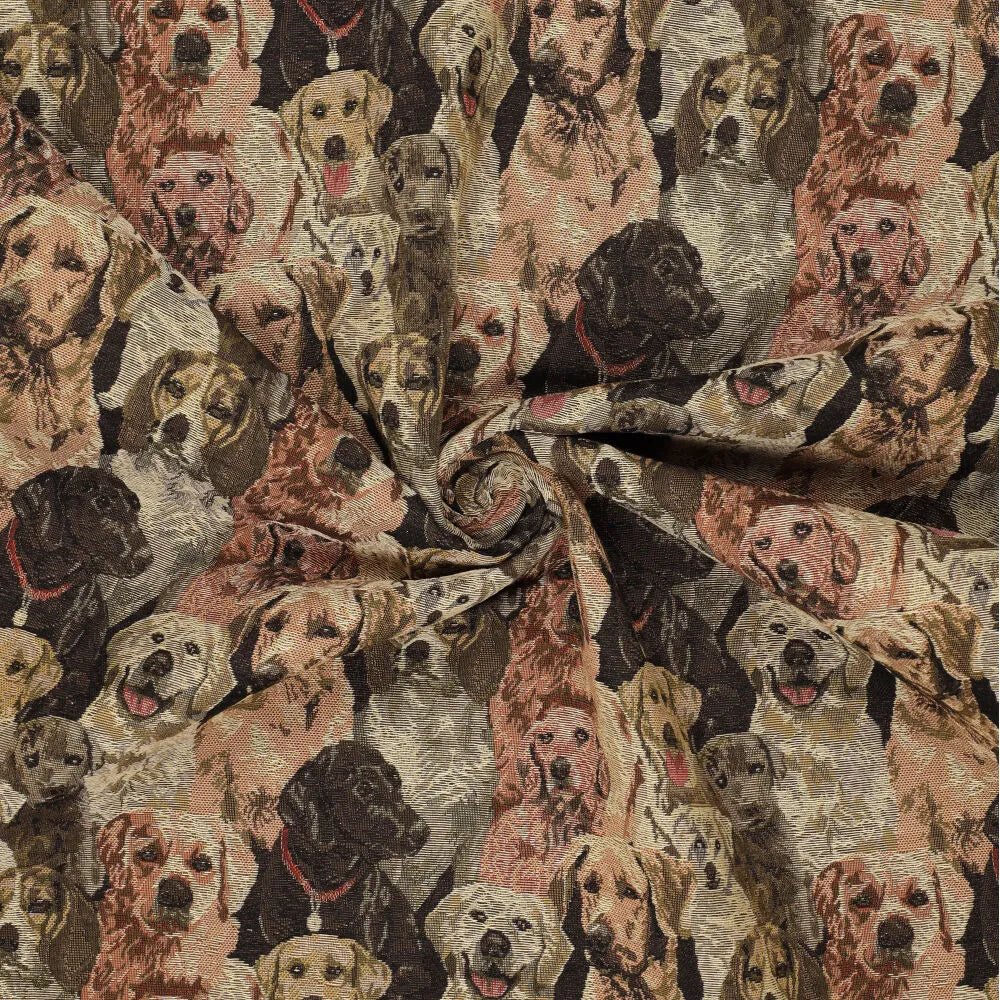 Image avec tapisserie - chiens 260 g/m² – disponible chez Charlotte tissus