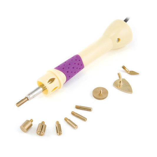 Hot-fix crystal, sequin, and bead applicator with 10 tips