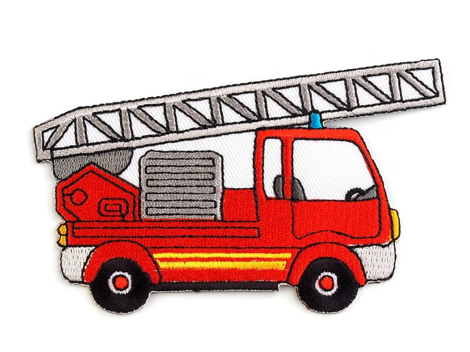 Iron-on transport patch – available at Charlotte Fabrics