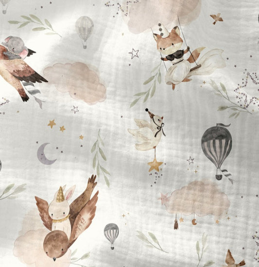 Mousseline animaux et ballons 120 g/m²