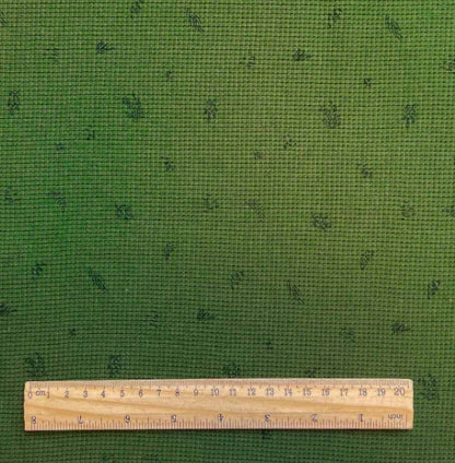 Cotton waffle knit fabric – khaki green with a fine pattern 220 g/m²