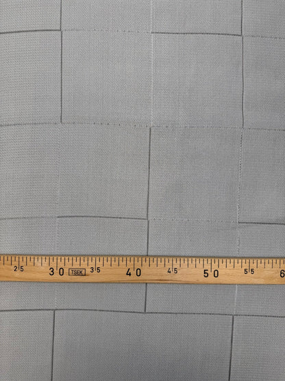 Image of Italian viscose and silk fabric in a gray checkered pattern – available online at Charlotte's Fabrics