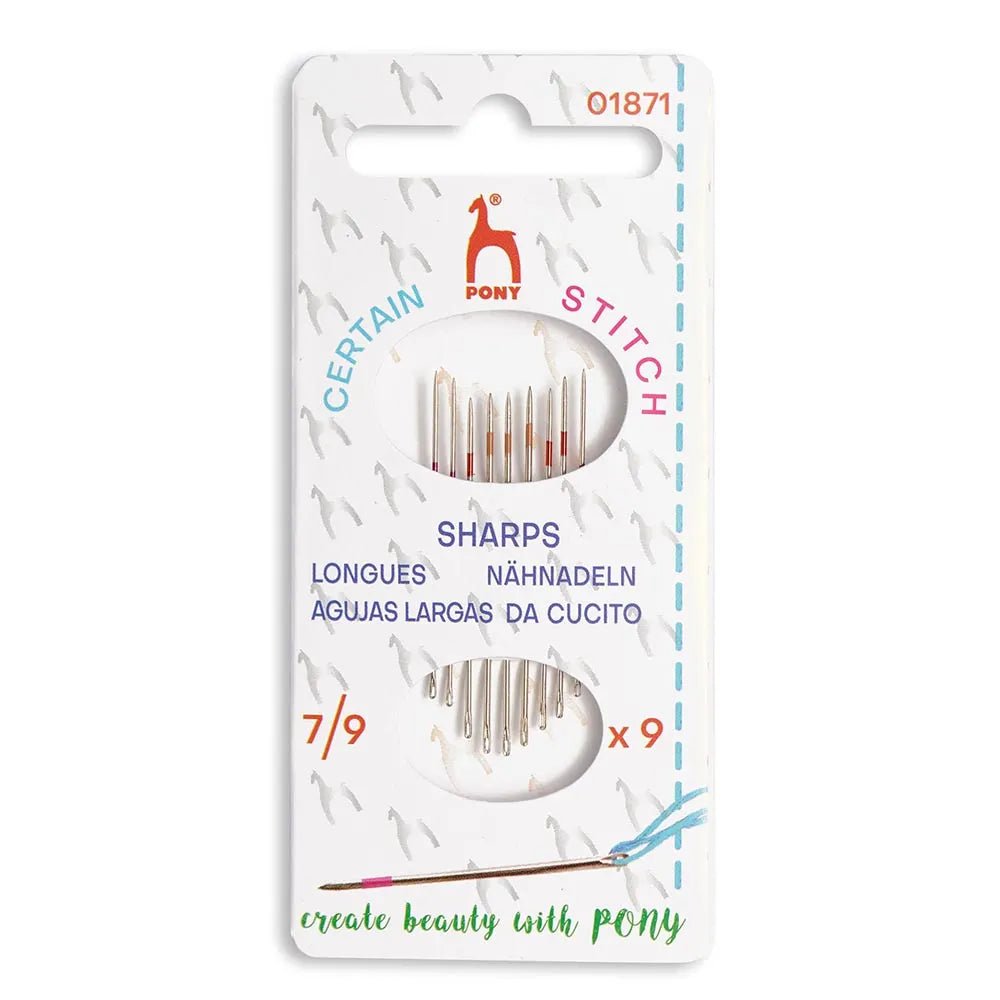 Image with Crewel embroidery needles No. 8–9–10 (9 pcs) Pony – available at Šarlotes audumi