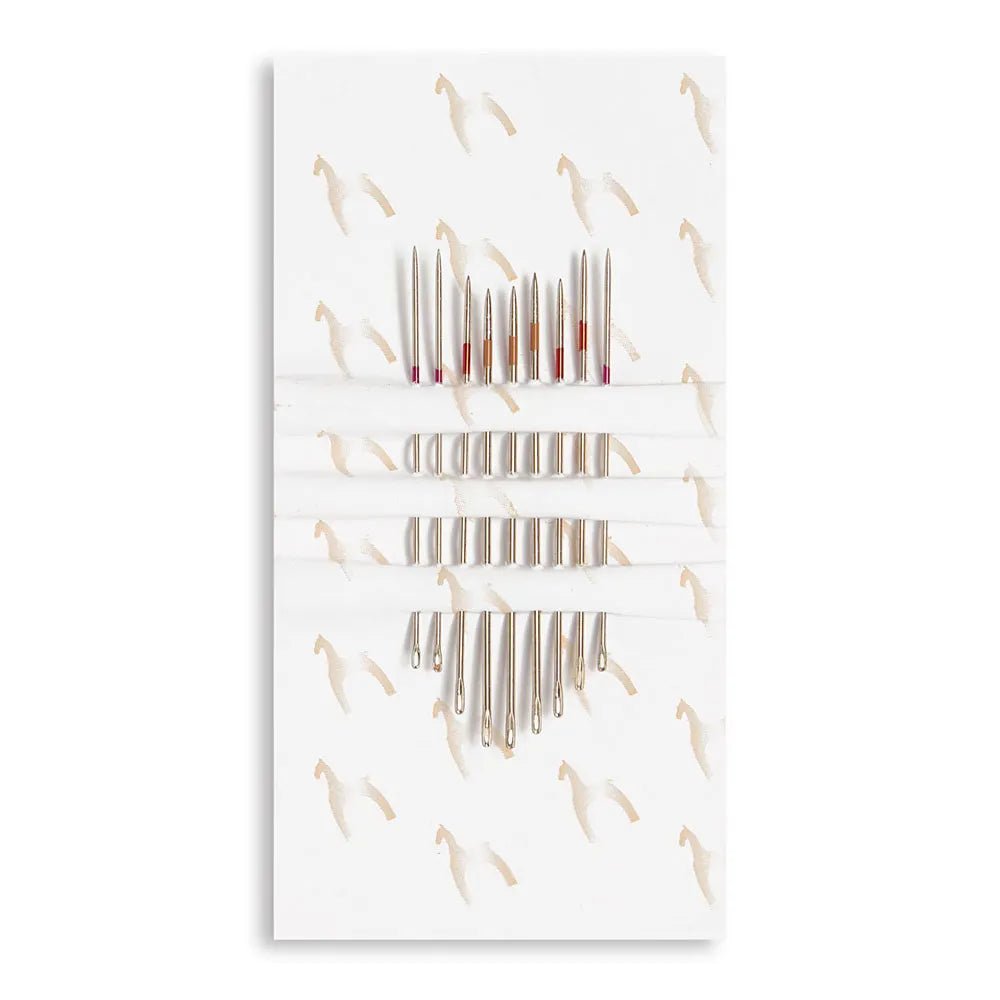 Image with Crewel embroidery needles No. 8–9–10 (9 pcs) Pony – available at Šarlotes audumi