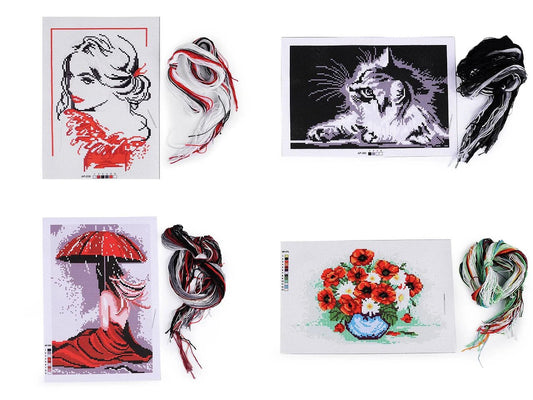 Image of embroidery kit (21 × 29.5 cm) – available at Šarlotes audumi