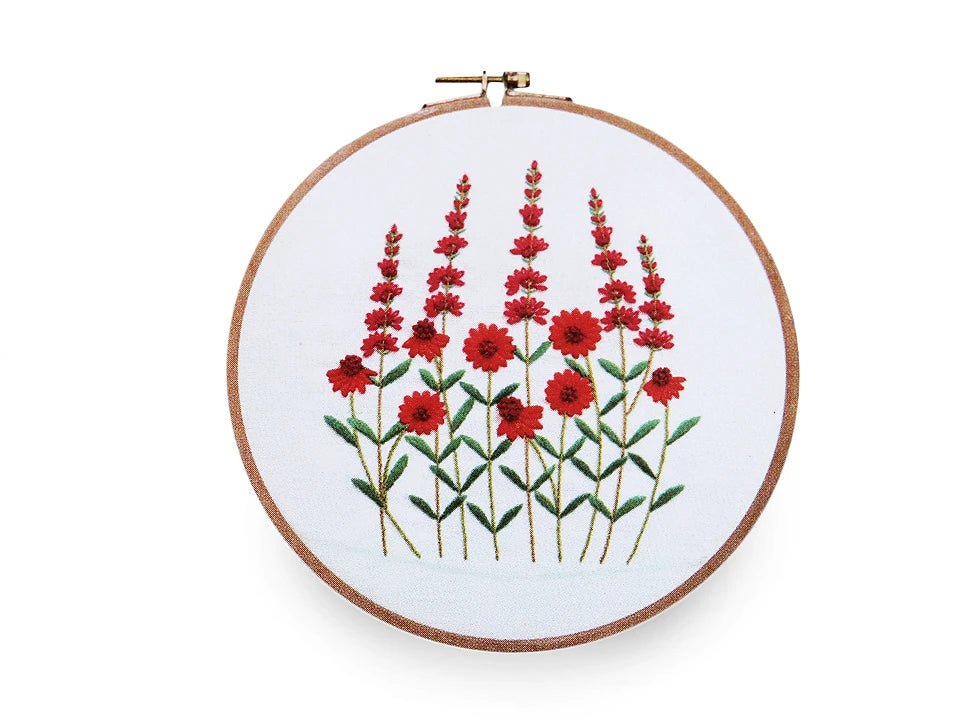 Image of an embroidery kit with print – available at Šarlote Fabrics