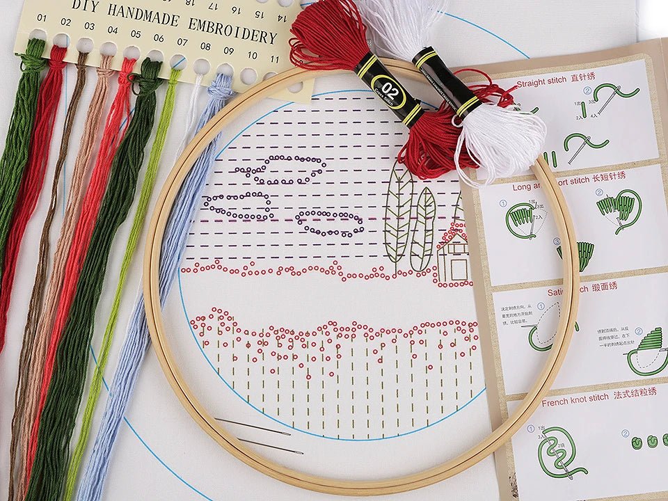 Embroidery kit / Cross-stitch kit - poppy meadow