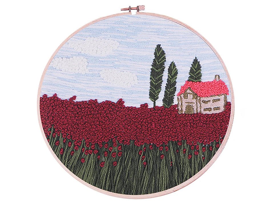 Embroidery kit / cross-stitch kit - poppy meadow