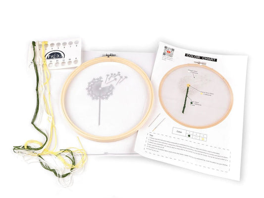 Embroidery kit - dandelion fluff