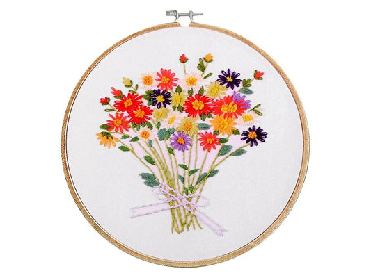 Embroidery kit - flower bouquet
