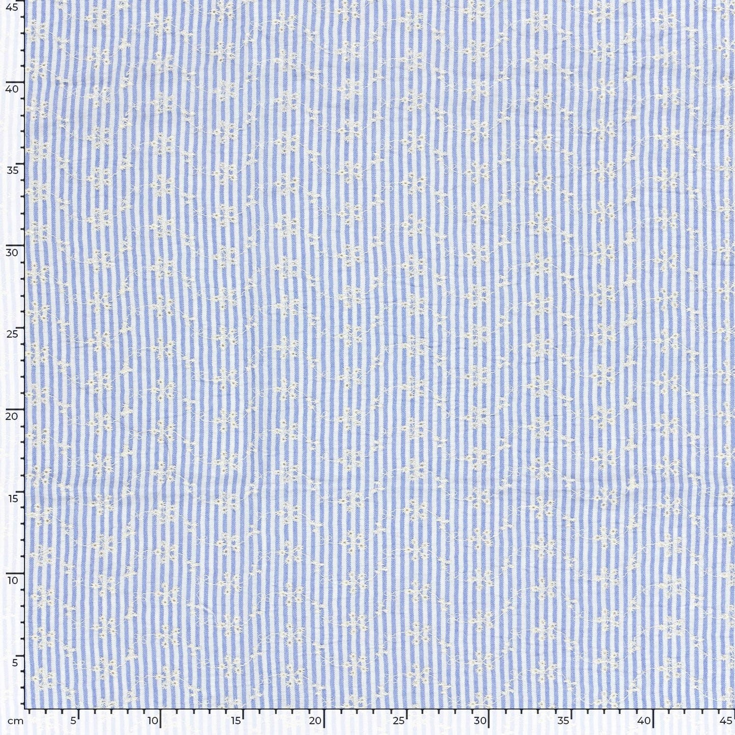 Image de tissu en coton brodé - motif floral blanc avec des lignes 180 g/m² – disponible chez Šarlotes audumi