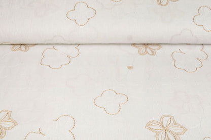 Tissu en coton brodé - fleurs 110 g/m²