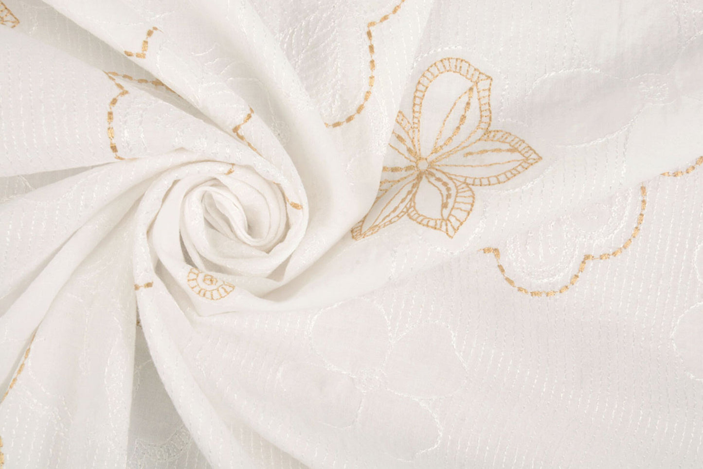 Tissu en coton brodé - fleurs 110 g/m²