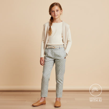 Premium 100 % puuvillakangas – turkoosit lehdet lilalla taustalla